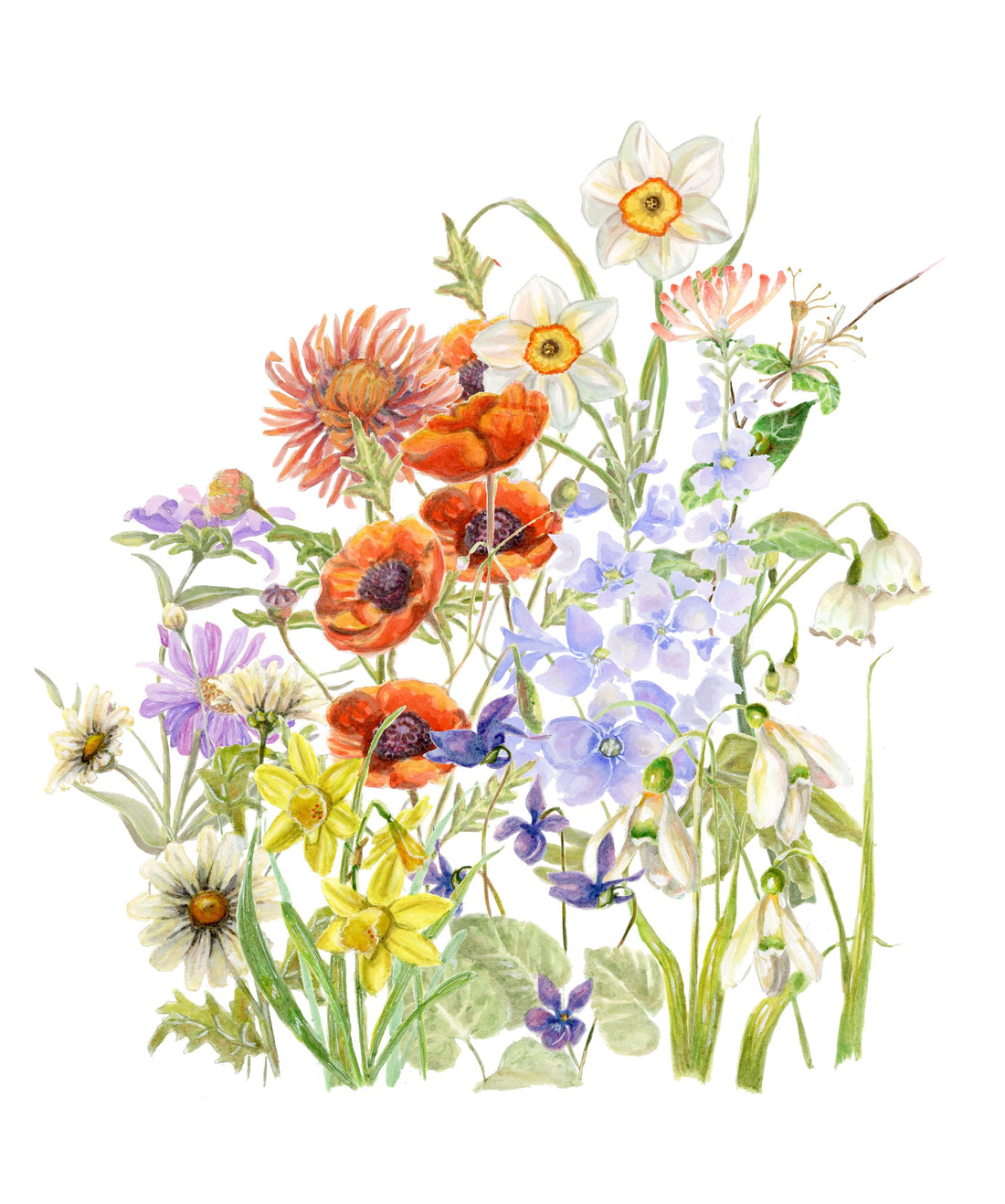 custom flower garden print by beverly gurganus