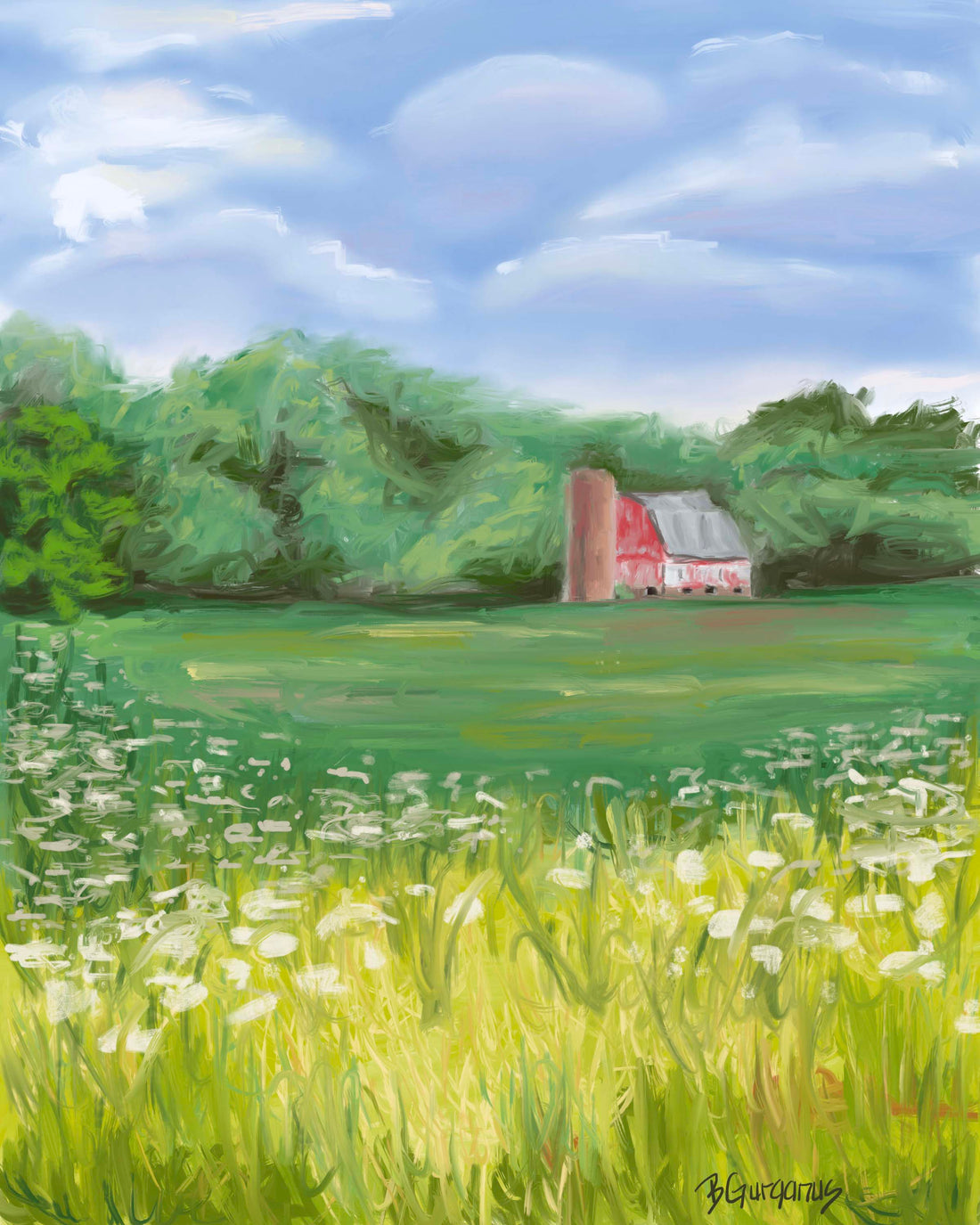 digital barn painting by beverly gurganus