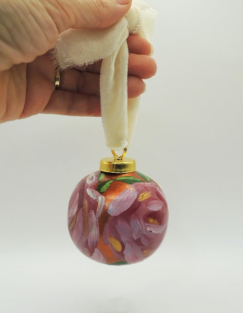 Hand painted christmas ornament by beverly gurganus