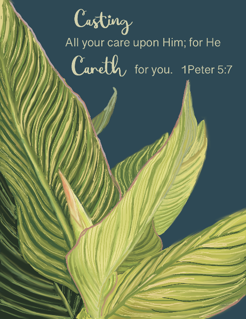 scripture greeting card to encourage healing by beverly gurganus