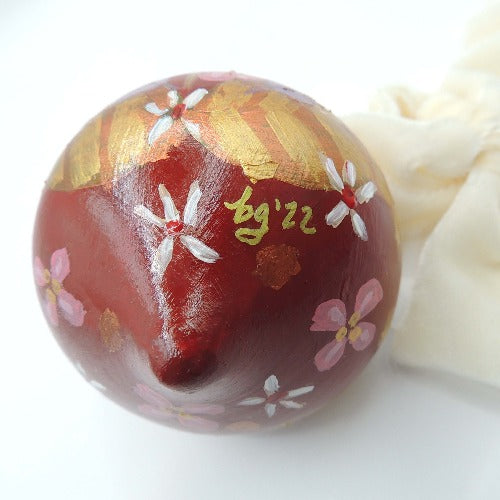 hand painted christmas ornament by beverly gurganus