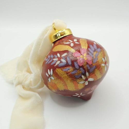 hand painted christmas ornament by beverly gurganus