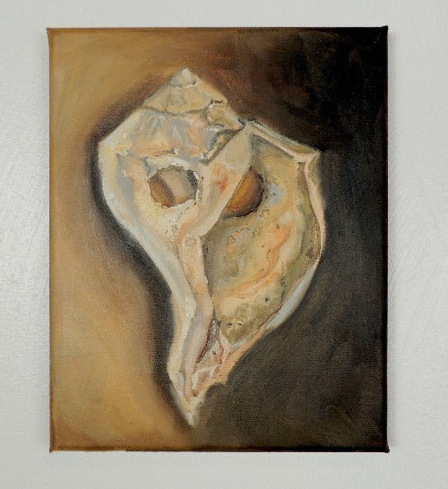 original moody shell painting by beverly gurganus