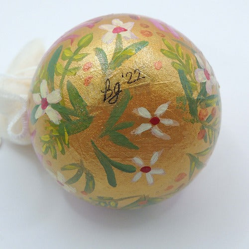 hand painted christmas ornament by beverly gurganus