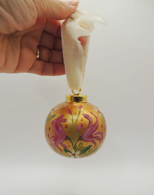 hand painted christmas ornament by beverly gurganus