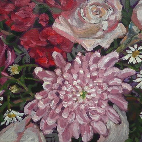 original floral painting by beverly gurganus