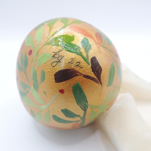 hand painted ceramic ornament by beverly gurganus