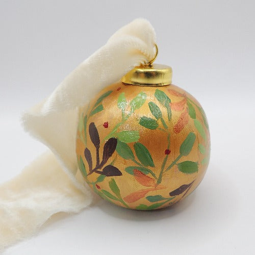 hand painted ceramic ornament by beverly gurganus