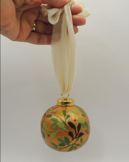 hand painted ceramic ornament by beverly gurganus