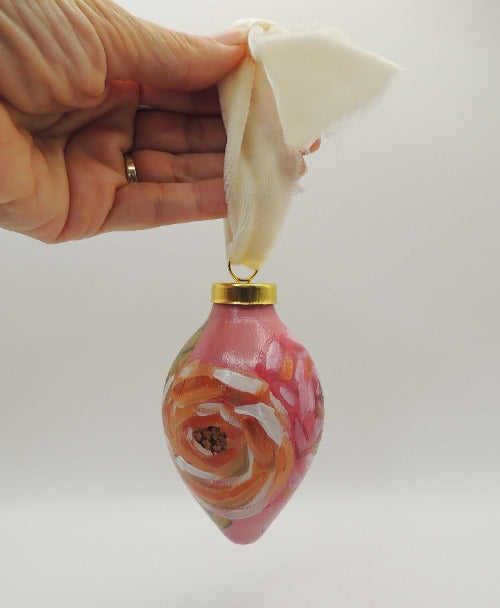 hand painted ceramic ornament by beverly gurganus