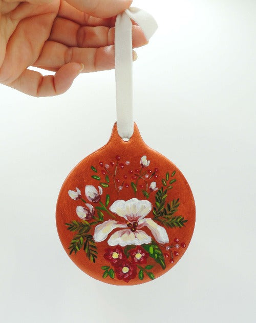 vintage inspired floral ornament by beverly gurganus