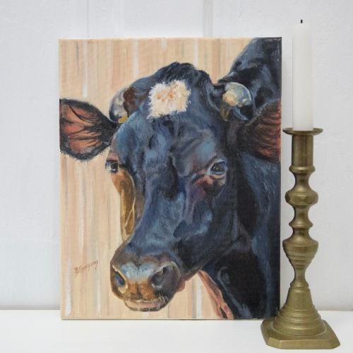 original cow painting by beverly gurganus