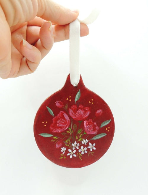 vintage floral ornament by beverly gurganus