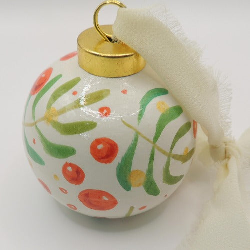 berry christmas hand painted ornament by beverly gurganus