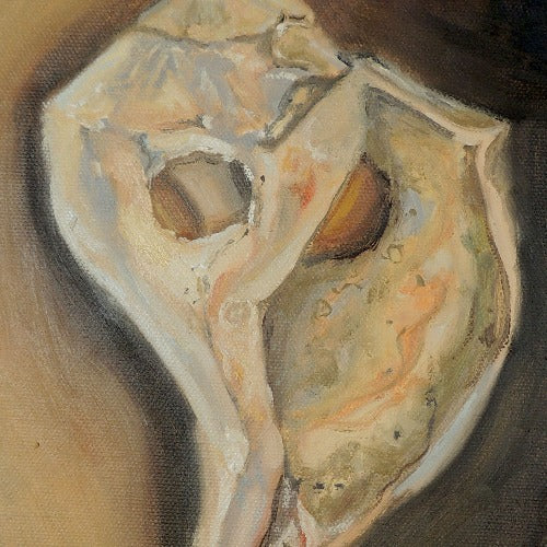 original moody shell painting by beverly gurganus 