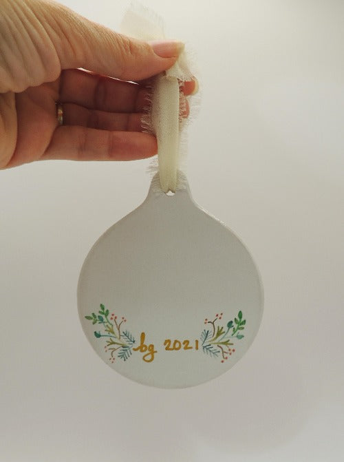 deck the halls hand painted ornament by beverly gurganus