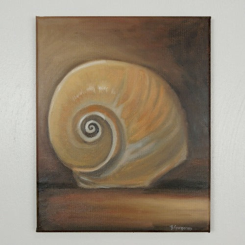 original moody shell painting by beverly gurganus