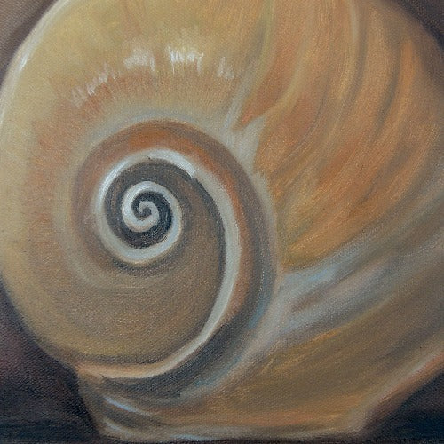 original moody shell painting by beverly gurganus