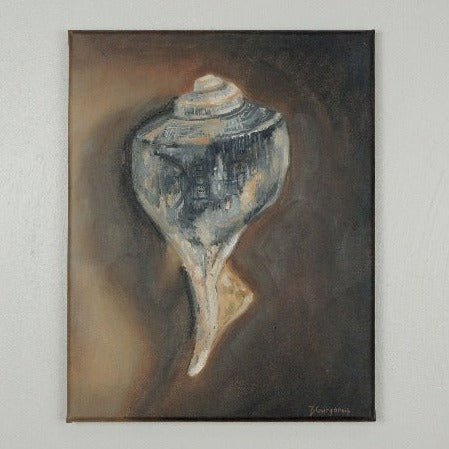 original moody shell painting by beverly gurganus