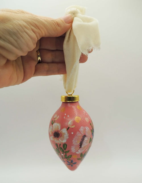 hand painted ceramic ornament by beverly gurganus