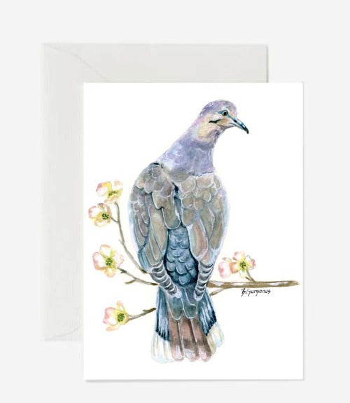 morning-dove-greeting-card-beverly-gurganus-art