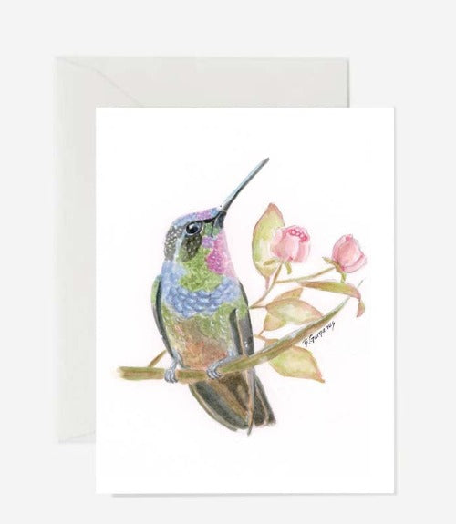 hummingbird-greeting-card-beverly-gurganus-art-home