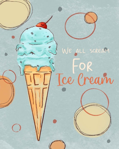 scream-for-ice-cream-greeting-card-beverly-gurganus-art