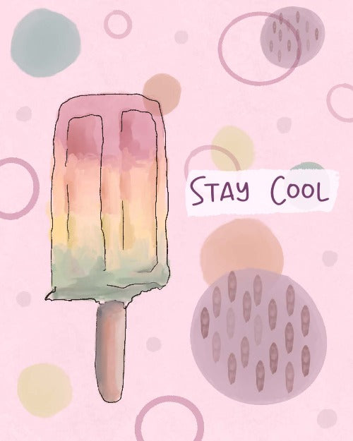 stay-cool-greeting-card-beverly-gurganus-art